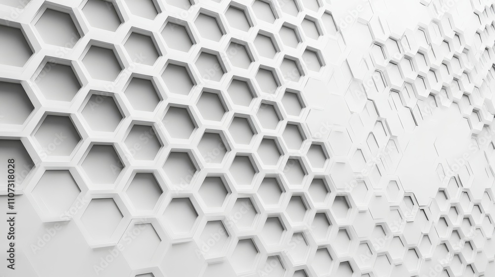 Poster abstract geometric dots connection on white background. abstract hexagon technology connect for conc