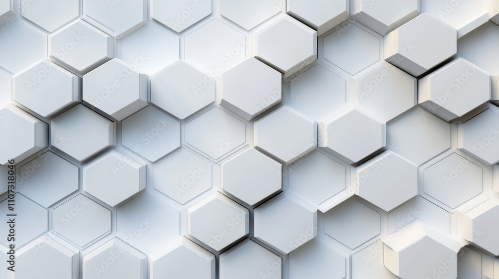 Poster abstract geometric dots connection on white background. abstract hexagon technology connect for conc