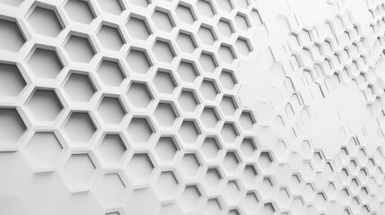 Abstract geometric dots connection on white background. Abstract hexagon technology connect for concept design. 