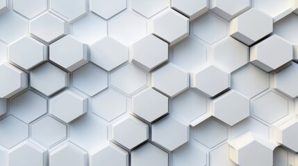 Fototapeta premium Abstract geometric dots connection on white background. Abstract hexagon technology connect for concept design. 