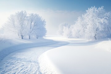 Obraz premium serene winter landscape