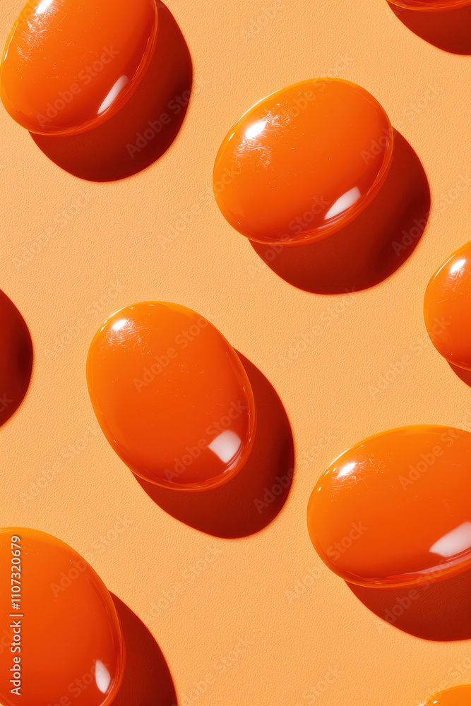Aufkleber vibrant orange glossy patterns create a stunning visual display with creative design elements and mo