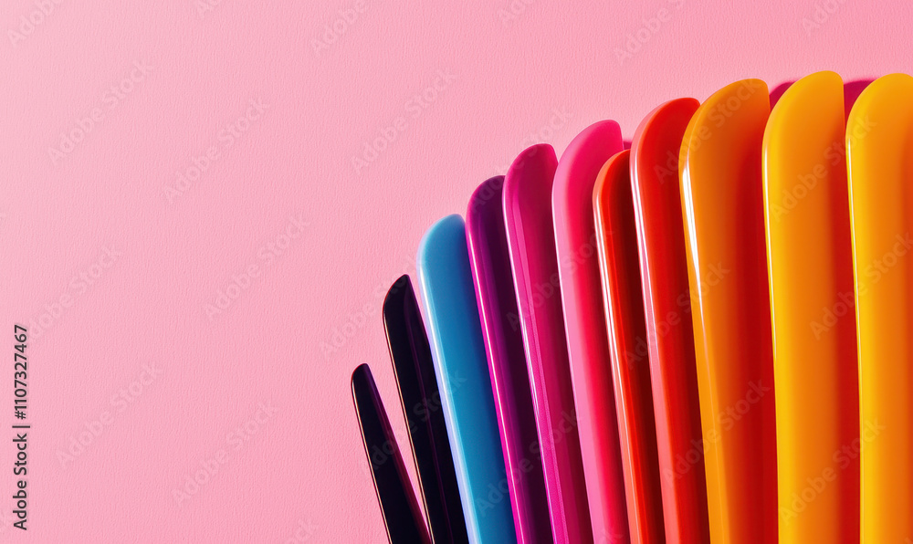 Aufkleber exploring vibrant and dynamic color scales in modern abstract art design for creative graphic resour