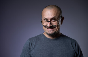 Obraz premium Happy man closeup portrait