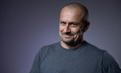 Happy man closeup portrait