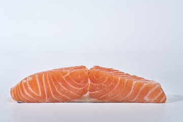 Fresh raw salmon fillets
