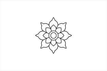 traditional-hindu-mandala-arts-with-fine-details on white background