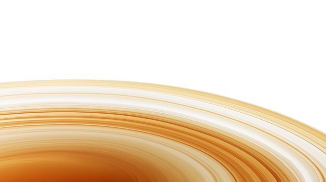 Saturn planet surface isolated on transparent background with copy space for text