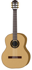 Obraz premium Classical Acoustic Guitar Vector Illustration - Minimalist Design