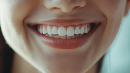Dental, smile and teeth of woman with hygiene, grooming and wellness morning routine for oral care. Happy, dentistry and female person with mouth treatment for fresh breath, health and gum cleaning.