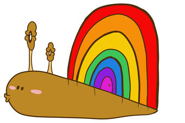 Kid snail rainbow cute school baby Kidzone 