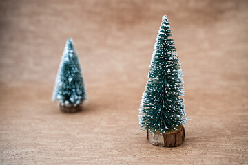 Concept mini christmas tree isolated