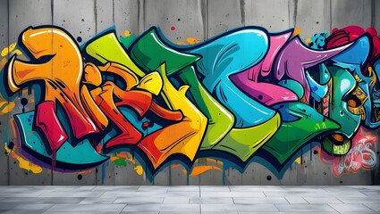 Urban Graffiti Wall Background