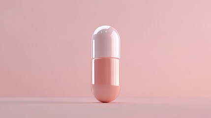 3D-rendered pill capsule, a creative minimalism in healthcare.