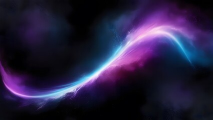 Fototapeta premium Dark purple blue black abstract grainy background, glowing vibrant color gradient shape, noise texture poster header banner cover design