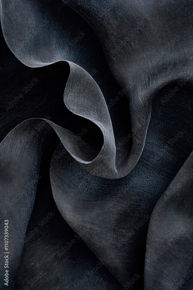 Poster elegant flowing fabric design with subtle textures and patterns capturing fluid movements