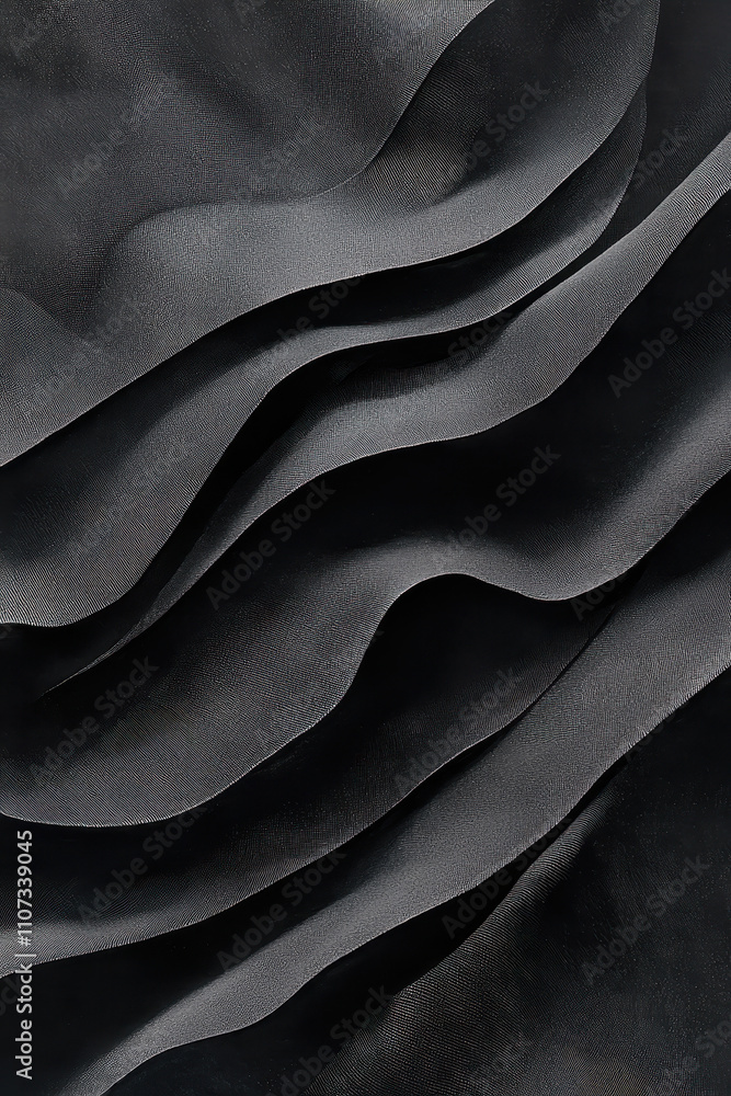 Aufkleber elegant abstract black wave pattern creating sophisticated texture and movement for modern design an