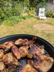 grilled meat texture