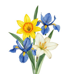 Obraz premium Beautiful bouquets and flowers with transparent and high-quality background