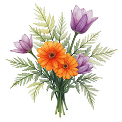 Obraz premium Beautiful bouquets and flowers with transparent and high-quality background