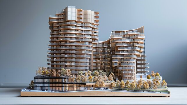 Sidebyside the architectural model and the ongoing construction provide a tantalizing preview of the buildings finished form hinting at the potential it holds upon completion.