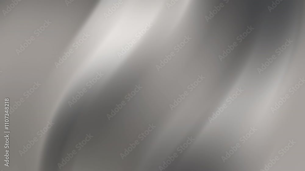Poster abstract grayscale image with blurred, flowing light streaks and smooth gradients.