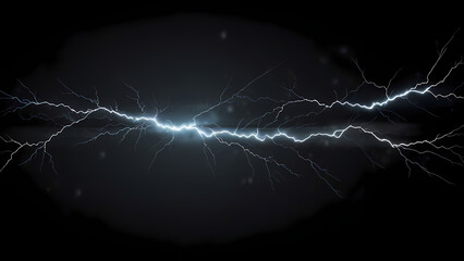 Black Background With Horizontal Lightning Flashes