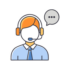 customer service icon, customer service vector icon, customer service flat illustration.




 