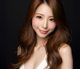 白い水着の美女