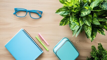 Creative workspace organization desk essentials home office flat lay natural light productivity tips