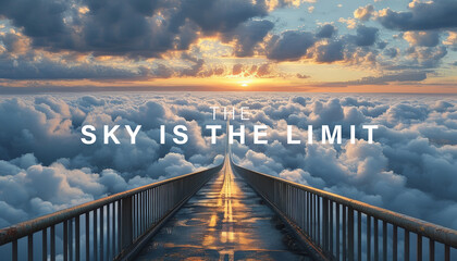 The sky is the limit conceptual background