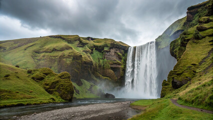 Waterfall in the mountains