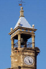 Trujillo (C&aacute;ceres) Spain. Clock tower in the town of Trujillo