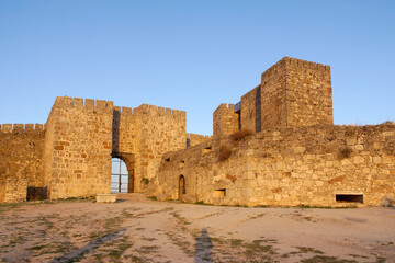 Trujillo (Cáceres) Spain. Trujillo Castle at sunset