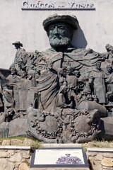 Cuacos de Yuste (Cáceres) Spain. Bust and tribute to Charles V in the town of Cuacos de Yuste