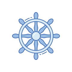 Obraz premium Dharma wheel vector icon