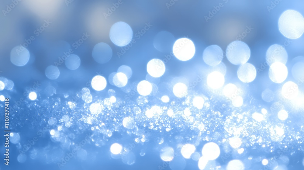Poster soft bluish lights dance playfully in a hazy backdrop, resembling distant stars twinkling in a seren