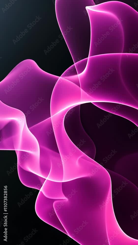 Poster colorful abstract waves create a vibrant and dynamic visual composition against a dark backdrop