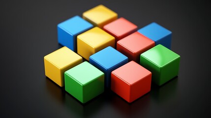 Obraz premium Abstract colorful cubes background