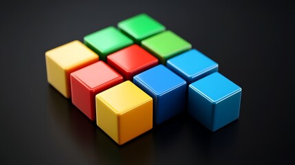 Obraz premium Abstract colorful cubes background