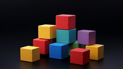 Obraz premium Abstract colorful cubes background