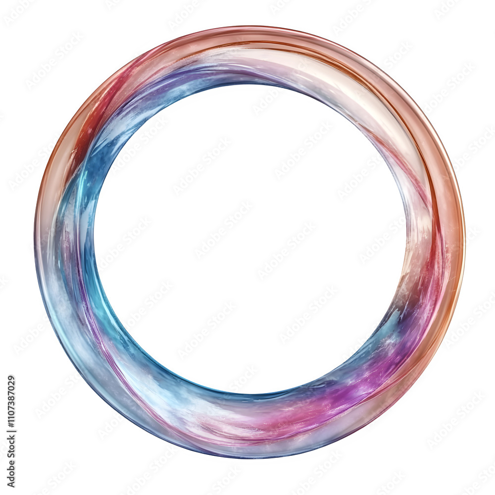 Poster create stunning circular frames with vibrant, swirling paint strokes and a clear center, perfect for