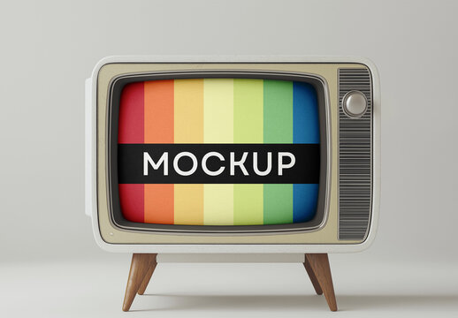 Old TV Screen Mockup Generated with AI