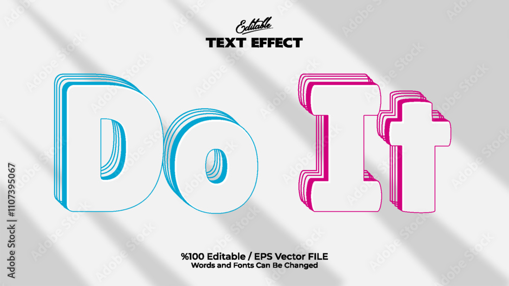 Poster Simple Style Editable Do It Text Effect