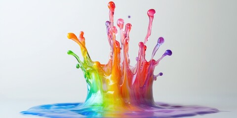 Rainbow Liquid Splash