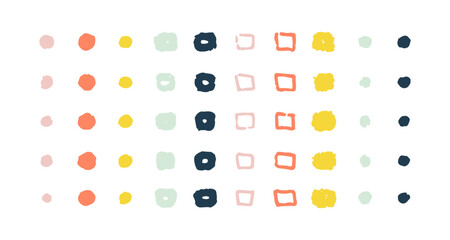 Chalk color square, circle and box set. Crayon hand drawn pencil frames and pointers. Charcoal brush straight texture. Scribble squares. Kids vector drawing