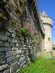 Bulwark and keep of castle of Guerande in Pays de la Loire region in western France