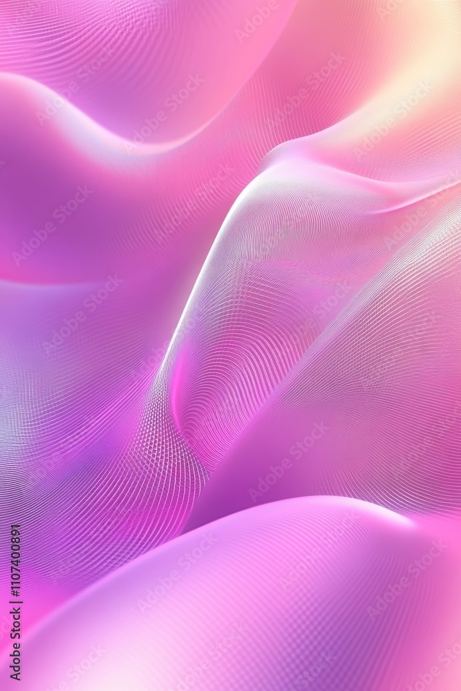 Aufkleber abstract wave patterns in soft pink and purple hues create a serene and dreamy atmosphere.
