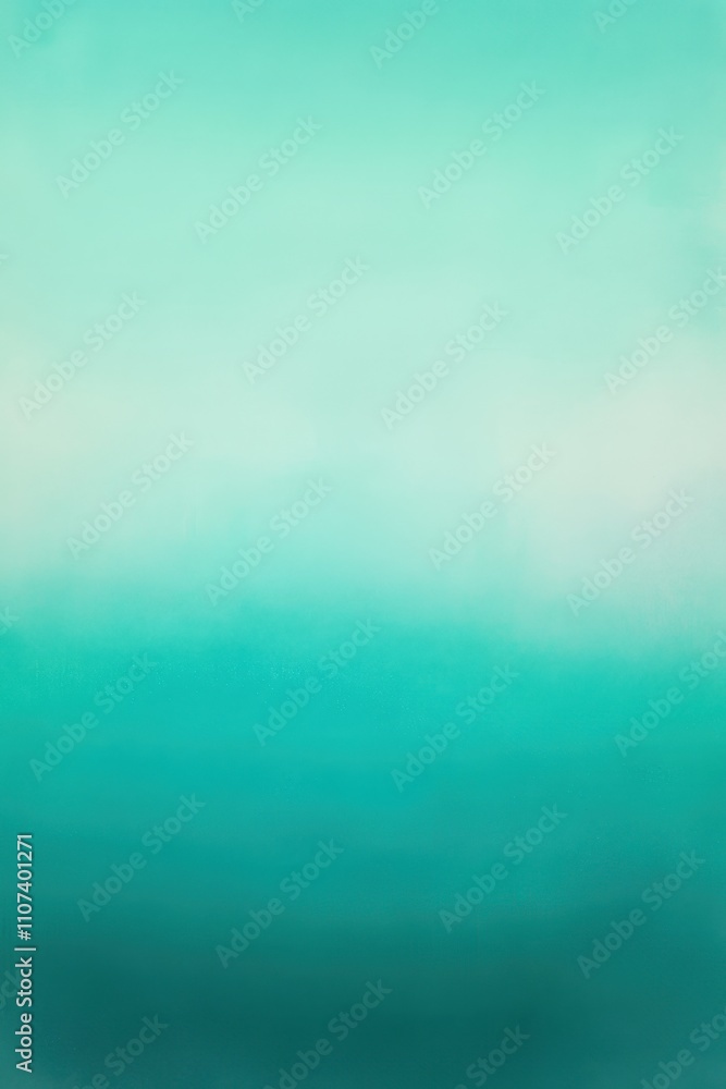 Poster a serene gradient of turquoise hues blending softly to create a calming abstract atmosphere.