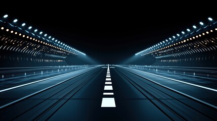 Futuristic tunnel design urban city digital art dark environment perspective view technology concept